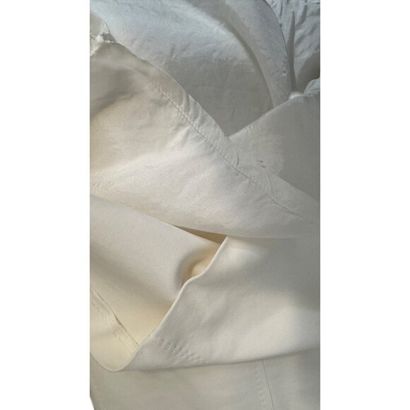 Zara Medium Off White A-Line Skirt Double Buckle & Pocket Detail Cotton Blend - Picture 14 of 15